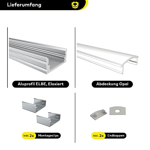 200 150 100 50 cm LED profili in alluminio