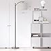 SUNMORY Arc Floor Lamp,Modern Floor Lamp with 9W 3 Color Temperatures Bulb,Metal Standing Lamps with Adjustable Hanging Lampshade,Tall Floor Lamps for Living Room,Bedroom,Office (Black)