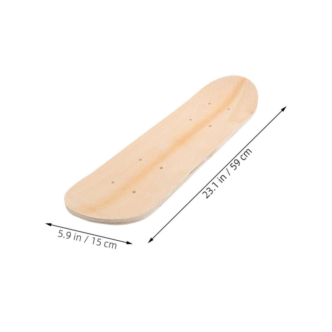 SUPVOX 2pcs DIY Blank Skateboard Decks Wooden Deck Blank Skateboard for Boys and Girls Artistic Present Dual-Sided Use