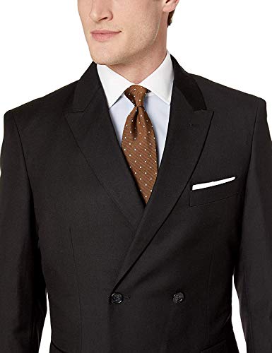 Adam Baker Men's 2-Piece Wool Blend Double Breasted Solid Dress Suit2