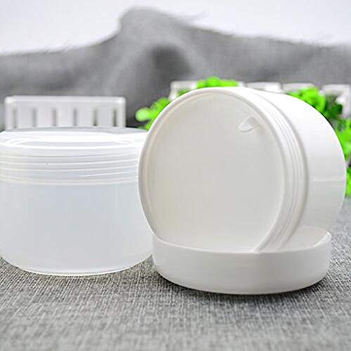 Xingzi 6Pcs 8 Oz 250Ml 250G White Plastic Cosmetic Jars With Inner Liners And Dome Lids Refillable Make-Up Containers Pot Case For Scrubs Oils Salves Creams Lip Balm Lotions Nail Accessories #TOP6