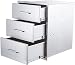 yuxiangBBQ Outdoor Kitchen Drawers Stainless Steel,18" W x 23" H Triple Drawers,Flush Mount for Outdoor Kitchen or BBQ Island