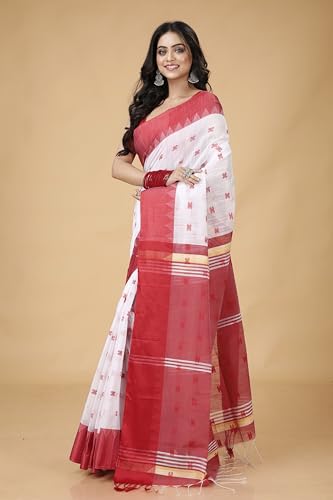 Image of OISHANI SAREE GHOR Women's Traditional Bengal Soft Cotton Silk Handloom Saree.