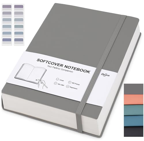 Carnet ligné épais en cuir rose premium journal 304 pages papier 100g