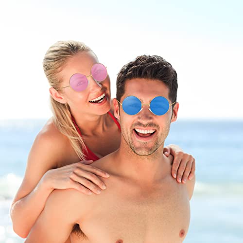 CHRORINE Hippie Sunglasses for Women Men Hippie Party Decorations4