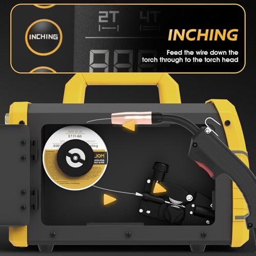 Image of TOOLIOM 160A MIG Welder 4 in 1 Gas MIG /Flux Core MIG /Stick (MMA) /Lift TIG Welding Machine 110 /220V Dual Voltage Welder IGBT DC Inverter with LCD Display