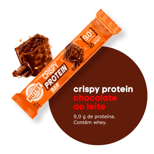Nutry, Barra de Proteína Crispy, Chocolate ao Leite - 30g