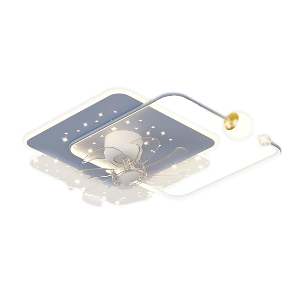 HXYSXHJUO Fan light living room swinging head electric fan chandelier ceiling