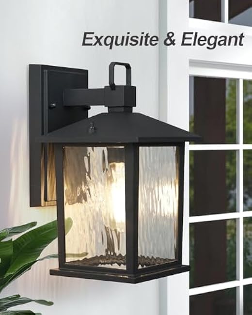 Outdoor Porch Light Outdoor Wall Sconce Matte Black 12 High
