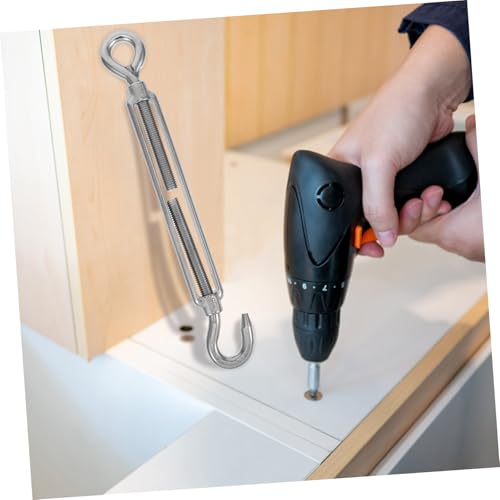 Tensor para cables de acero inoxidable con cuerpo abierto, tornillo de aparejo para tensión en cables y cuerdas, diseño fácil de usar para instalación de vela de sombra, conector de alta resistencia miniatura 5