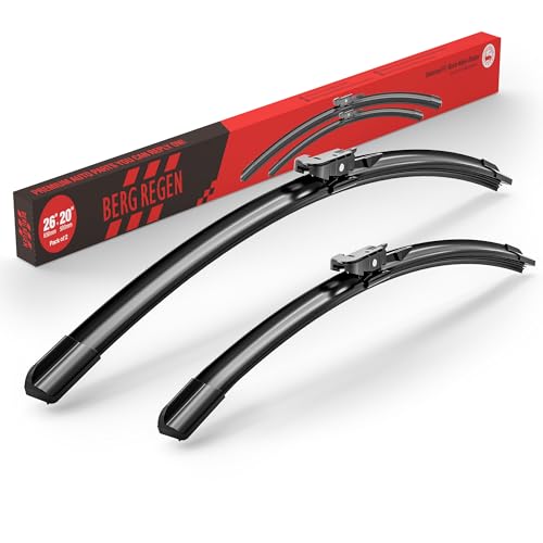 Image of BERG REGEN 26 inch+20 inch Windshield Wiper Blades Replacement for Ford Taurus 2010-2018 Toyota Avalon 2005-2012 Lincoln MKS 2010-2016 - Genuine OEM Quality (Set of 2)
