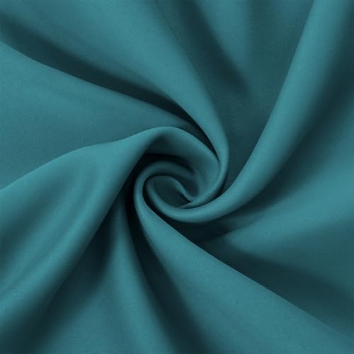 Image of LEMOMO Sea Teal Thermal Blackout Curtains /52 x 108 Inch /Set of 2 Panels Room Darkening Curtains for Bedroom