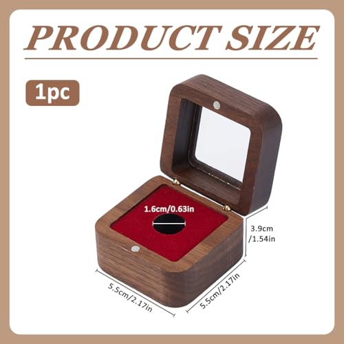 Estuche de Madera para Monedas SUPERFINDINGS Rojo Oscuro miniatura 2