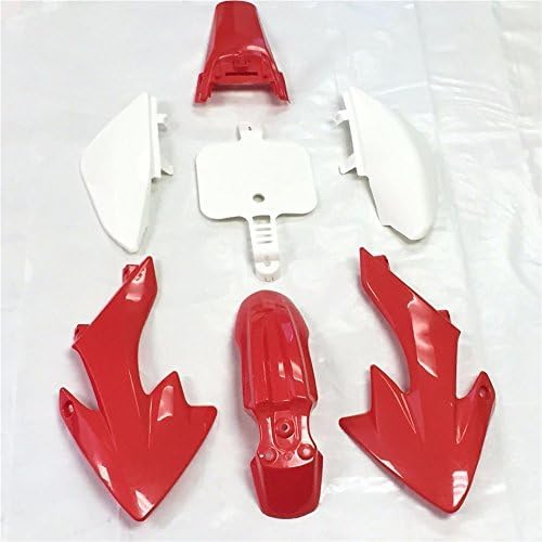 Miniatura 3 de HONGK- Kit de guardabarros de plástico rojo Motorctcly, kit de carenado de trabajo corporal compatible con CRF XR XR50 CRF50 Clone 125CC Pit Dirt