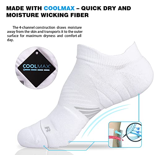 Image of Hylaea No Show Running Athletic Anti-Blister Wicking Coolmax Socks, Seamless Anti-odor