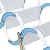 11 Steps Ceiling Mount Attic Ladder, Attic Stairs Pull Down System Folding Stairs w/Handrails, 9.18ft Vertial Height Attic Loft Ladder Retractable Stair Ladder for Attics, Up to 661lbs (Blue+White)