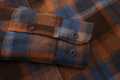 Alex Vando Mens Button Down Shirts Regular Fit Long Sleeve Casual Plaid Flannel Shirt