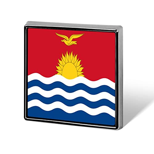 Insigne drapeau de Kiribati, épinglette, cravate, bijou de costume, jean, chemise, sac