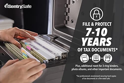 Sentrysafe Fireproof And Waterproof Safe Box With Key Lock, File Safe With Carrying Handle For Documents, 0.66 Cubic Feet, 14.1 X 16.6 X 13.8 Inches, Fhw40100 #TOP5