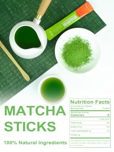 Image of TeeLux Matcha Powder, Culinary Grade Matcha Single Serve Packets, 25 Count