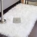 JTL Floorings White Fur Rug, Faux Sheepskin Rug for Bedside, Faux Fur Rug, White Fuzzy Rug, White Fluffy Rug, White Shag Rug (2.3 x 5 feet) Furry Rugs for Bedrooms, White Fur Rugs for Bedroom Carpet