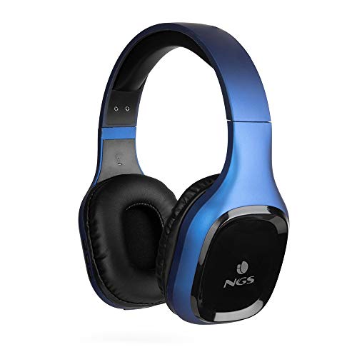 NGS ARTICA Sloth Blue - Auriculares Inalámbricos Bluetooth 5.0 con Micrófono, Batería de 10 Horas, 20 Hz, Color Azul