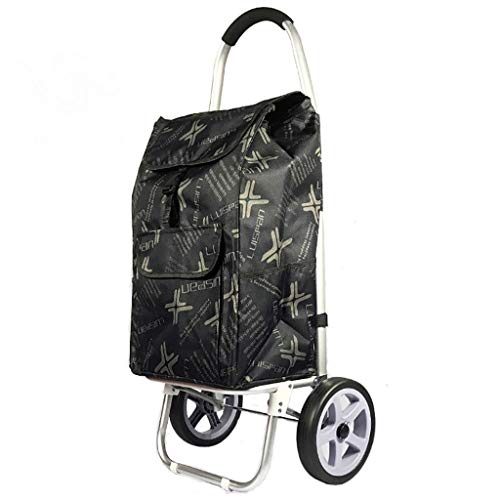 GJ-gwcd Zusammenklappbarer Einkaufstrolley / tragbarer Gepäckwagen / Einkaufstasche / Einkaufstasche / leichter Einkaufskorb für Zuhause, kleiner Einkaufskorb, Tragkraft: 40 kg (Farbe: B)