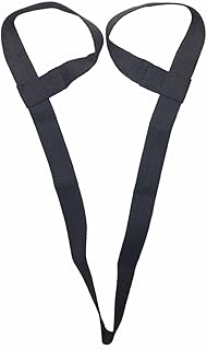 Correa de transporte para esterilla de yoga, trabillas ajustables para todos los tamaños de alfombrilla (alfombrilla no incluida) (negro), Negro, (L x W X T): about Approx 1.5m X 0.038m X 0.002m