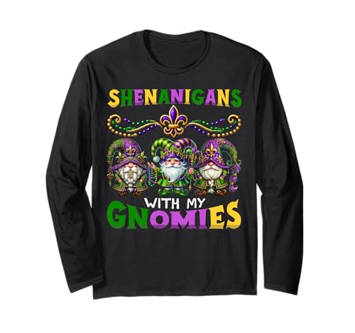 Disfraz de Gnomos de Mardi Gras Shenanigans With My Gnomies Squad Manga Larga