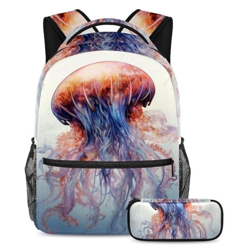 Sac à dos grande capacité motif méduses pour ne plus manquer de place