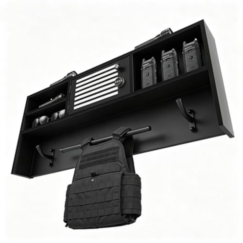 Versatile Metal Duty Gear Wall Organizer, Secure Law Enforcement Equipment