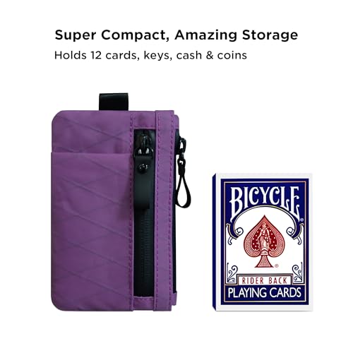 ALPAKA Zip Pouch Pro and HUB Carabiner(L) - Minimalist Zipper Wallet - RFID Blocking Material - Holds 4-12 Cards ; EDC Carabiner for Keys - Tactical Gear & Backpack Accessories.3