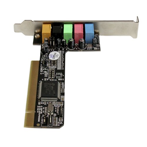 StarTech.com 5.1 Channel PCI Surround Sound Card Adapter - PCI Sound Card - 5.1 Sound Card - Audio Card - Computer Sound Card (PCISOUND5CH2)