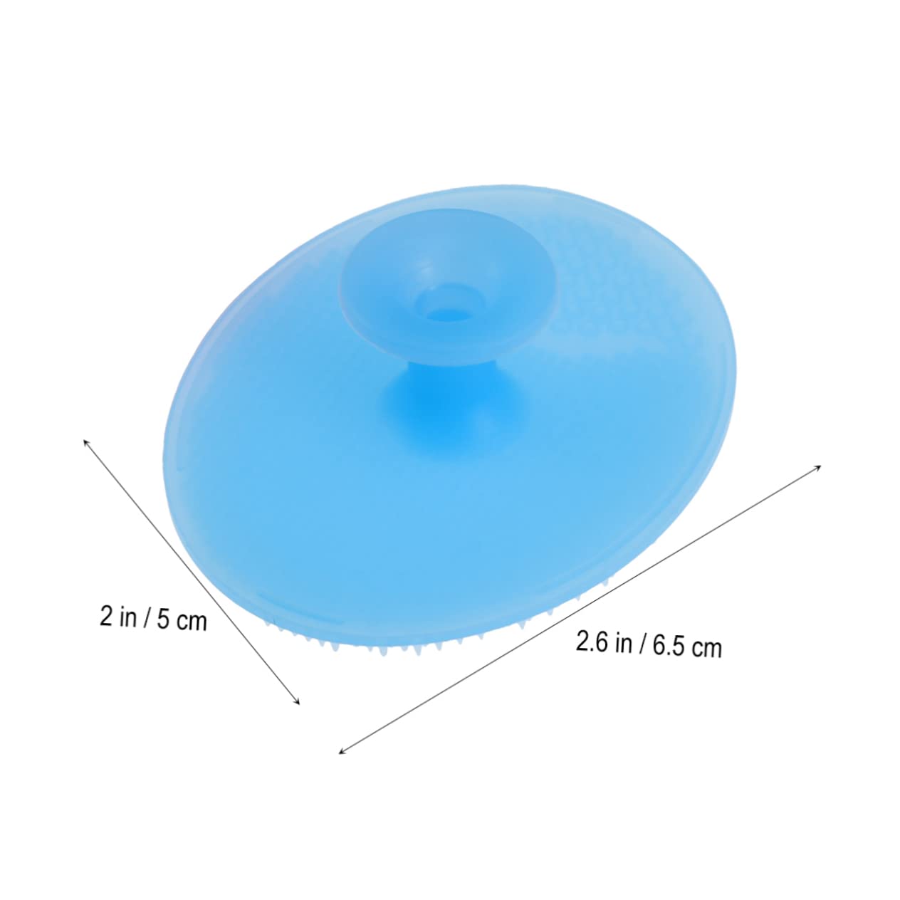 VICASKY 2pcs Silicone Face Massager Brush Handheld Facial Cleansing Pad for Sensitive Skin Small Sky Blue Light Yellow Versatile Scrubber for Face Body and Fruits