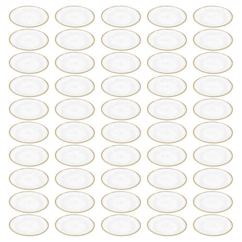 Juego de 50 Platos Decorativos Redondos de Acrílico 13 pulg miniatura 1
