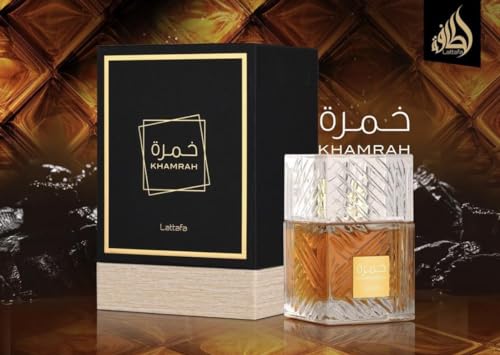 Lattafa Adults Khamrah Perfume - Eau De Parfum 100Ml | Long Lasting Luxury Perfume Scent Liquid| Premium Collection | Blended With Spicy Woody Fragrance | Perfume Gift Set