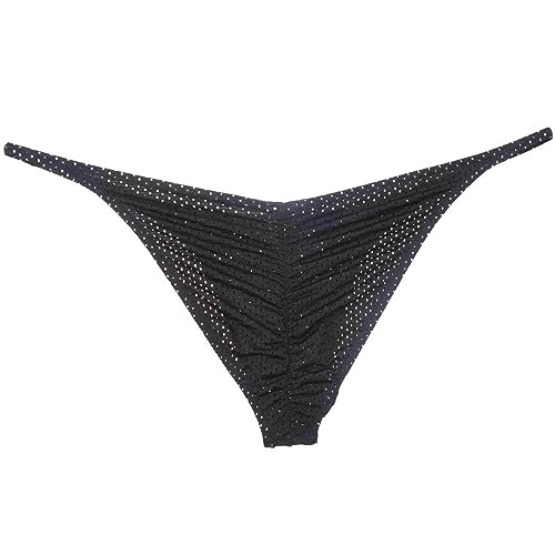 Sexy Men's Eyelet Mini Cheek Underwear Male Pouch Bikini Briefs Elastic Ruched Back Underpants Tiny Waist3