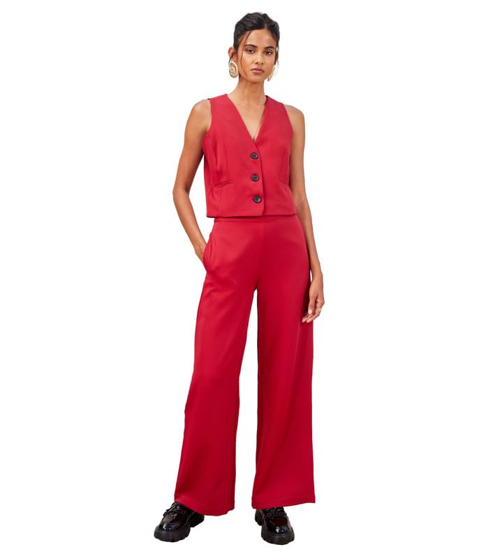 Oprah-Viva Magenta Single Breasted Vest Waist coat