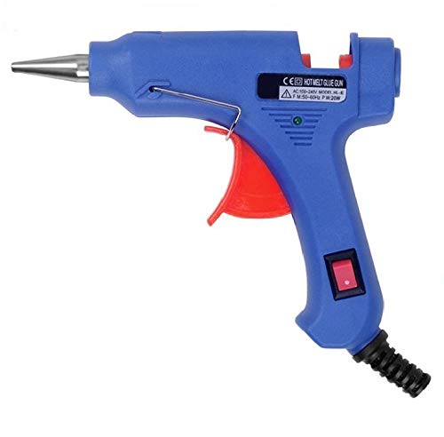 FADMAN BLUE MINI 20 WATT | HOT MELT GLUE GUN | ON OFF SWITCH AND INDICATOR | 10 HOT MELT GLUE STICKS 3