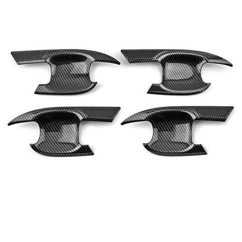 Cubierta manija coche de carbono para Toyota Highlander XU70 cerradura inteligente