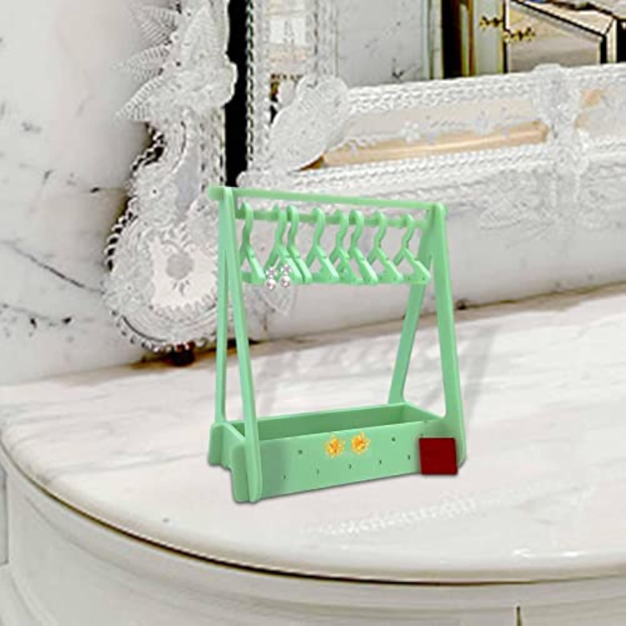 Creative Earring Display Stand for Hook Earrings, Green