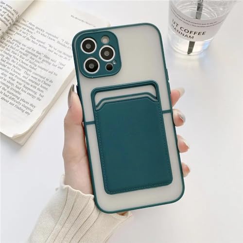 Image of Case Creation for Redmi Note 9 Pro Case with Stand [Military Drop Protection] [3 Stand Built-in Kickstand] Shockproof Slim Translucent Matte Card holder for Xiaomi Redmi Note 9 Pro Phone Cases (Green)