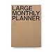 JSTORY Large Personal Wide Spaces Monthly Planner 18 Sheet Kraft