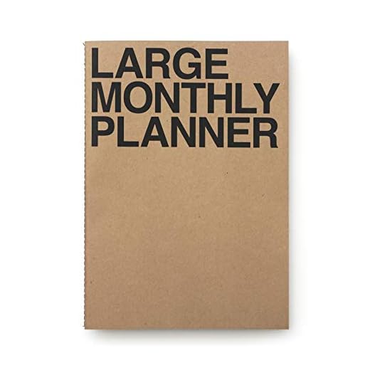 JSTORY Large Monthly Planner Lays Flat Undated Year Round Flexible Cover Goal/Time Organizer Thick Paper Eco Friendly Customizable Stitch Bound A4 16 Months 18 Sheets Kraft