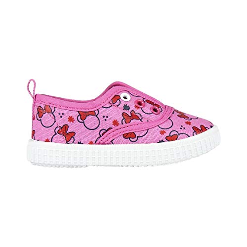 Cerdá Zapatilla Loneta Baja Minnie, Sneaker a Collo Alto Bambina, Rosa Rosa C07, 23 EU