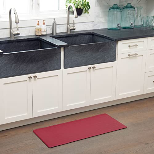 Alfombra de cocina roja Trenton Solace de rombos tradicionales de 17 x 32 pulgadas 7
