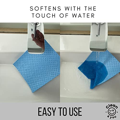 Swedish Dish Cloths - 10 Pack Assorted Dishcloths - Ultra Absorbent Cellulose Sponge Cloths, Reusable Cleaning Cloths, Odorless, Eco-Friendly Cleaning Supplies, Reusable Kitchen Towels #TOP2