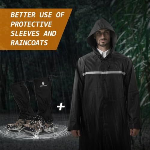 Image of Gustave Gaiters for Hiking, Climbing, Leggings, Trekking, Waterproof Windproof Sandproof Adults Hiking Gaiters, with Secure Fasten Belt Adjustable Hiking Gaiters Lightweight Gaiters (1 Pair) | Secure Fasten Belt, Adjustable, Lightweight Boot Leg Cover Protect for Mountain Snow, Hiking, Skiing, Walking, Climbing