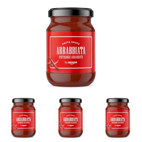 by Amazon Salsa Para Pasta Arrabbiata, 420g (Paquete de 4)