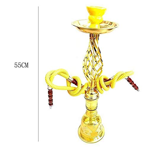 Rteanb Shisha mit 2 Schläuchen Blase Shisha Shisha Pen Tragbare leicht zu reinigen Shisha Köpfe Pot Metall Shisha Pen… – Bild 3